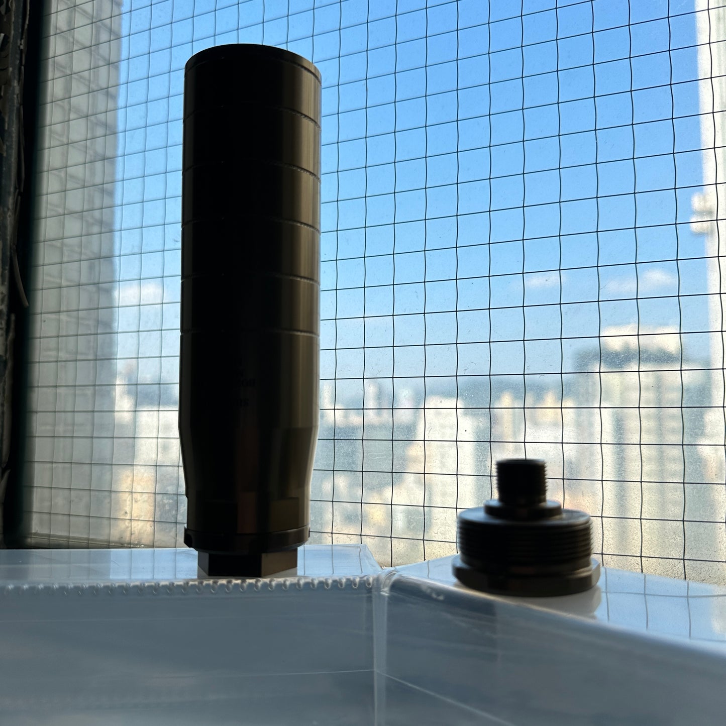C&C Rex MG7 Style Dummy Silencer / Barrel Extension / Tracer Adapter For Airsoft ( End Cap Q CB Adapter For CCT0170 C&C CB Flash Hider 14mm CCW Thread )