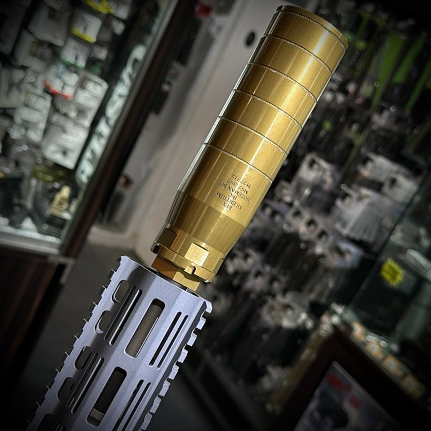 C&C Rex MG7 Style Dummy Silencer / Barrel Extension / Tracer Adapter For Airsoft ( End Cap Q CB Adapter For CCT0170 C&C CB Flash Hider 14mm CCW Thread )