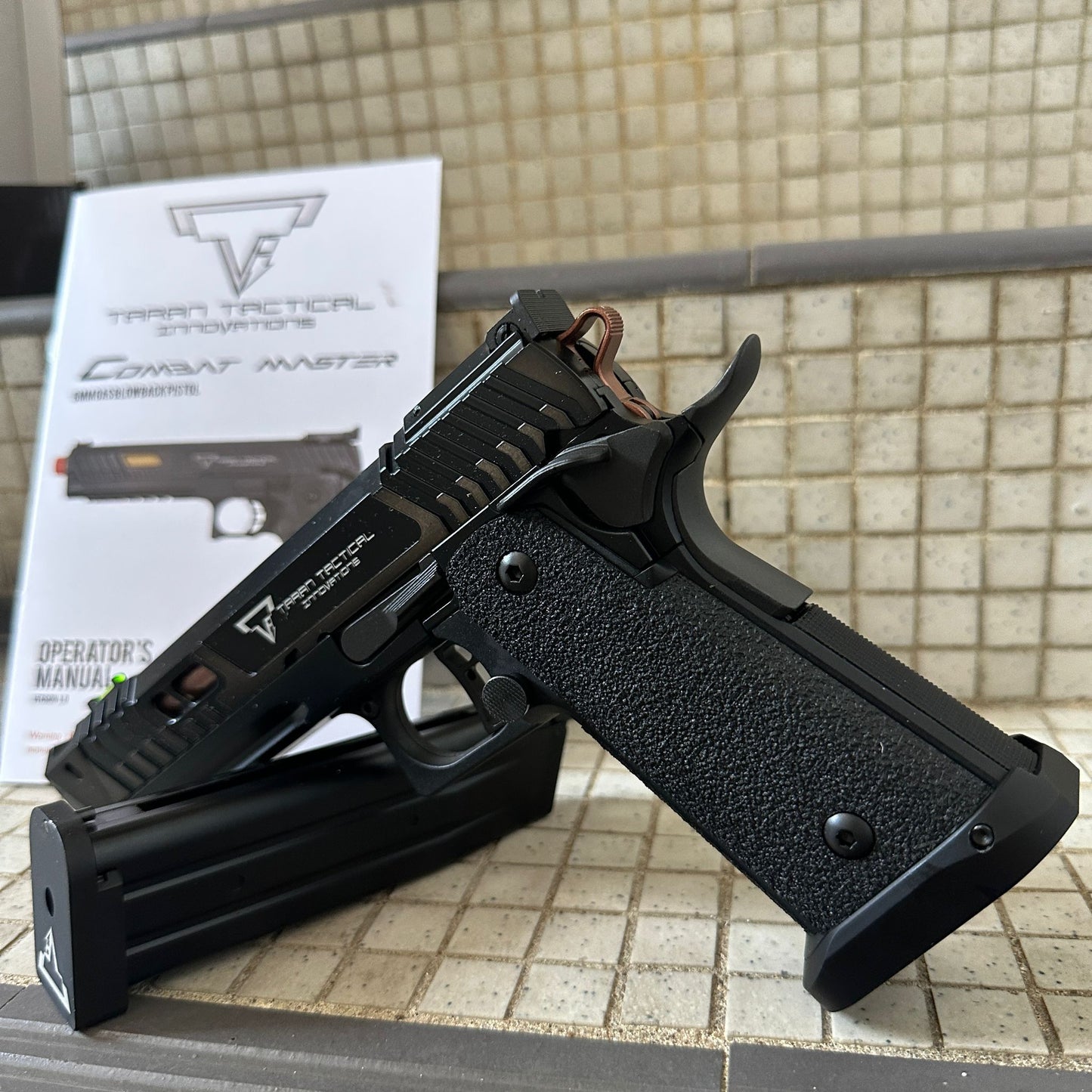 Army TTI Licensed JW4 PIT Viper GBB Pistol Airsoft ( Standard Version , Black ) ( Licensed by Taran Tactical Innovations )
