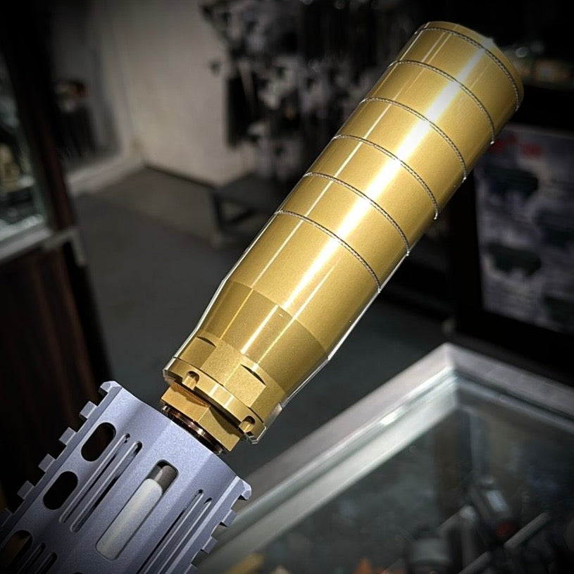C&C Rex MG7 Style Dummy Silencer / Barrel Extension / Tracer Adapter For Airsoft ( End Cap Q CB Adapter For CCT0170 C&C CB Flash Hider 14mm CCW Thread )