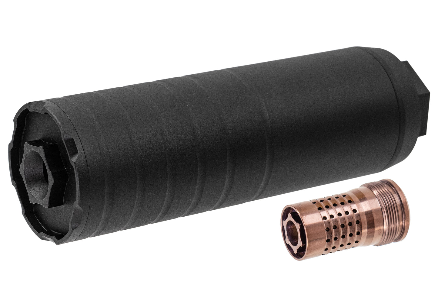C&C Tac Jumbo Style Dummy Silencer with CB Steel Flash Hider 14mm CCW