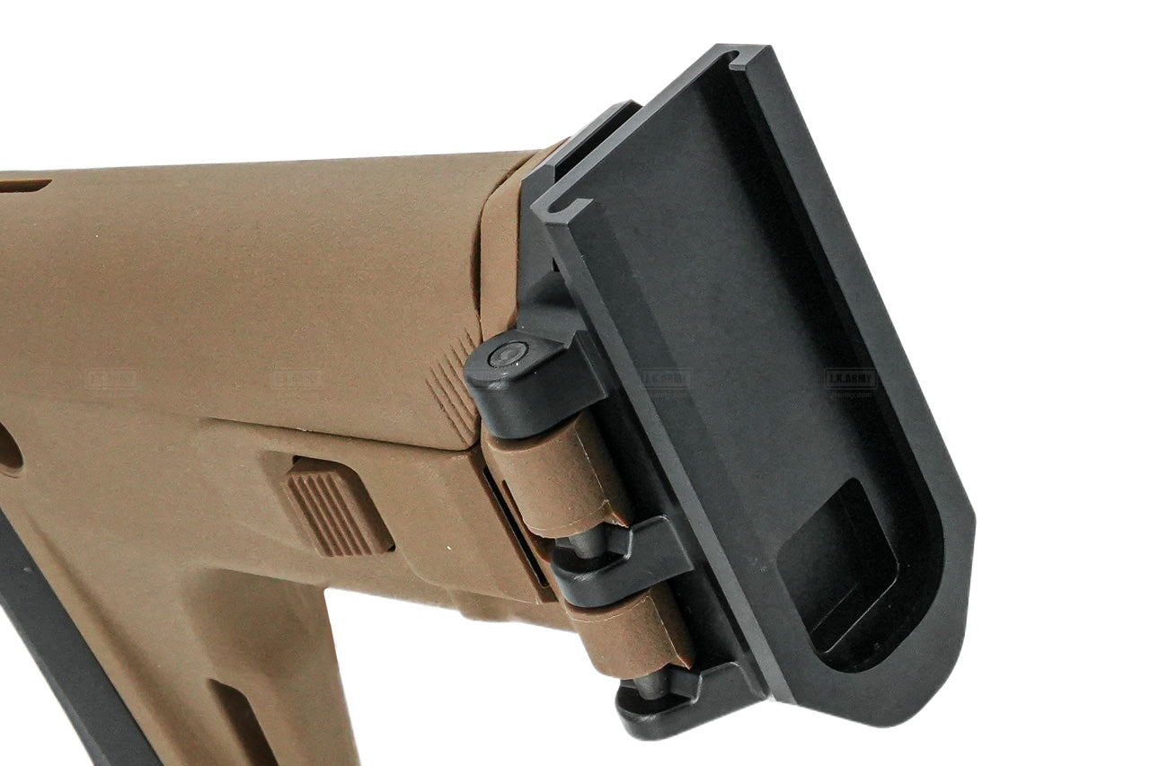 C&C Tac Adjustable Folding Stock For Cybergun GM FN HERSTAL SCAR L MK2 GBBR ( ACR Style ) ( FDE )