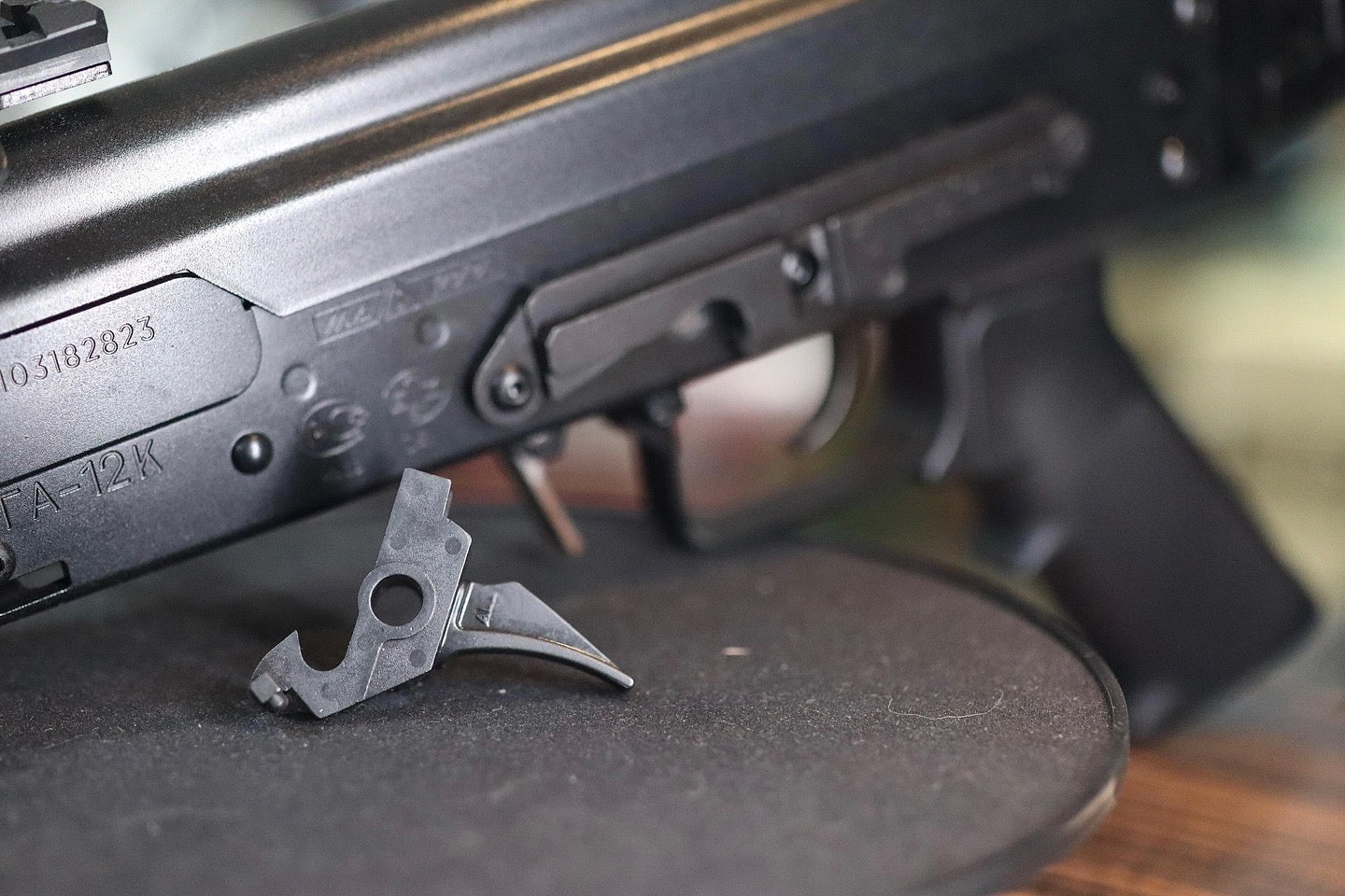 C&C Tac SAIGA 12 AL* Style Trigger For Marui TM SAIGA-12 GBB Series ( MIM by Steel QPQ Coating )