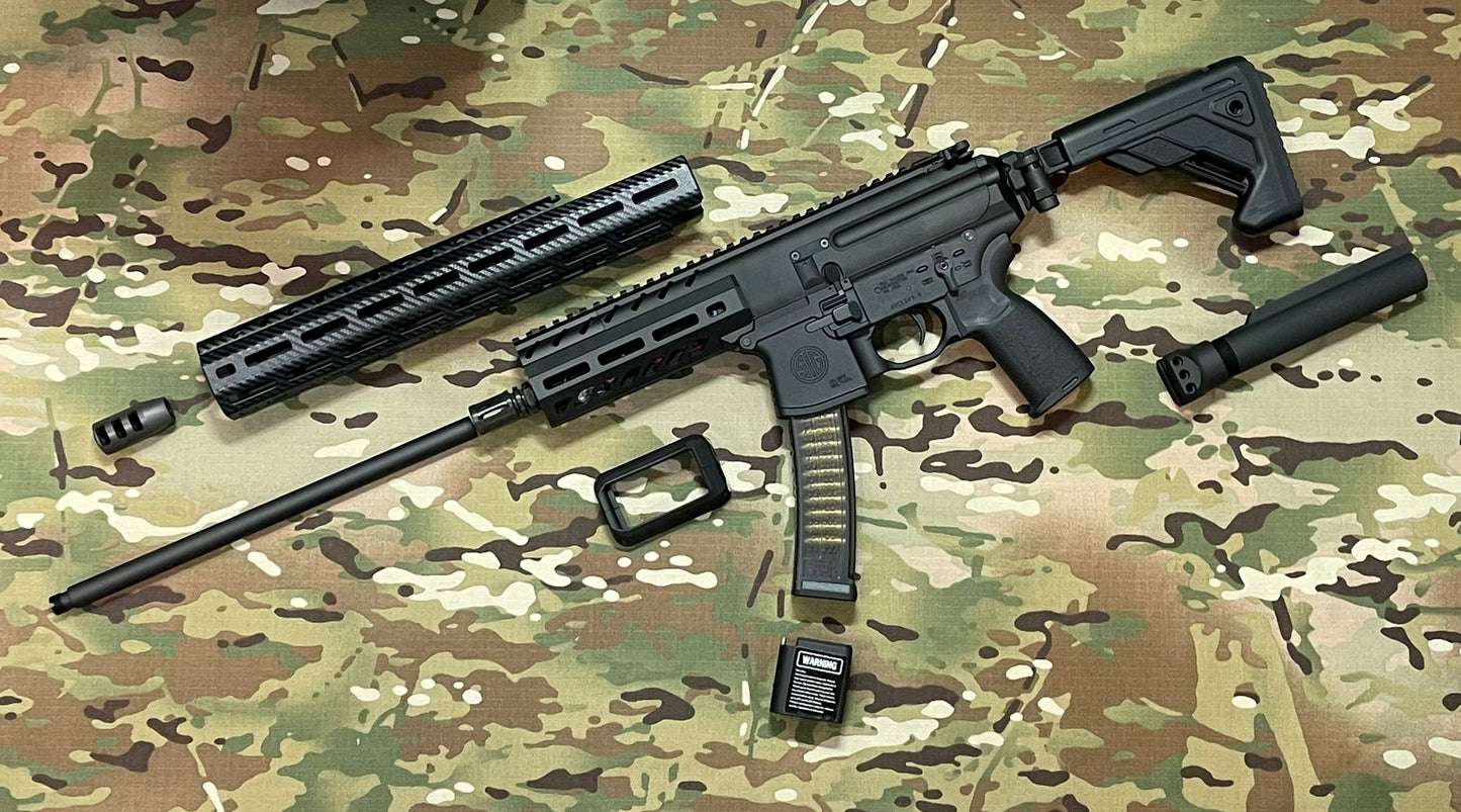TASK FORCE MPX Carbine Conversion Kit for SIG AIR / VFC MPX AEG / APFG MPX-K GBB ( John Wick JW 3 TT Style ) ( Surface Carbon Fiber Style )