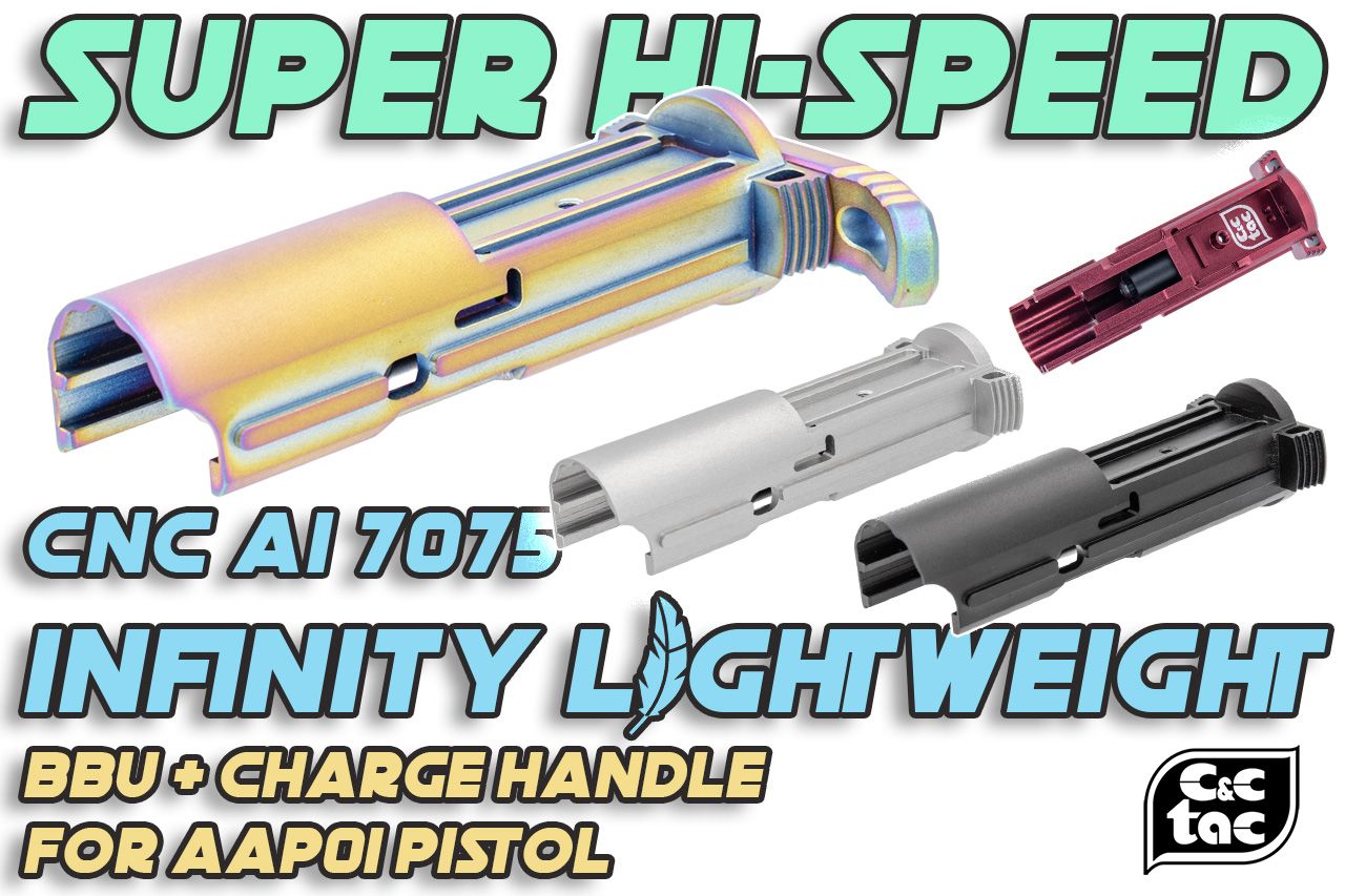C&C Tac AAP01 7075 Infinity Lightweight Blowback Unit with Charge Handle for AAP01 GBB Pisto ( Super Hi-Speed )