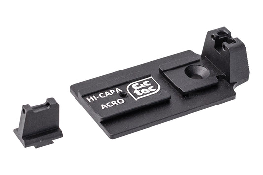 C&C Tac ACRO Adapter Plate Mount Sight Set For Marui TM Hi-Capa 5.1 GBBP Series