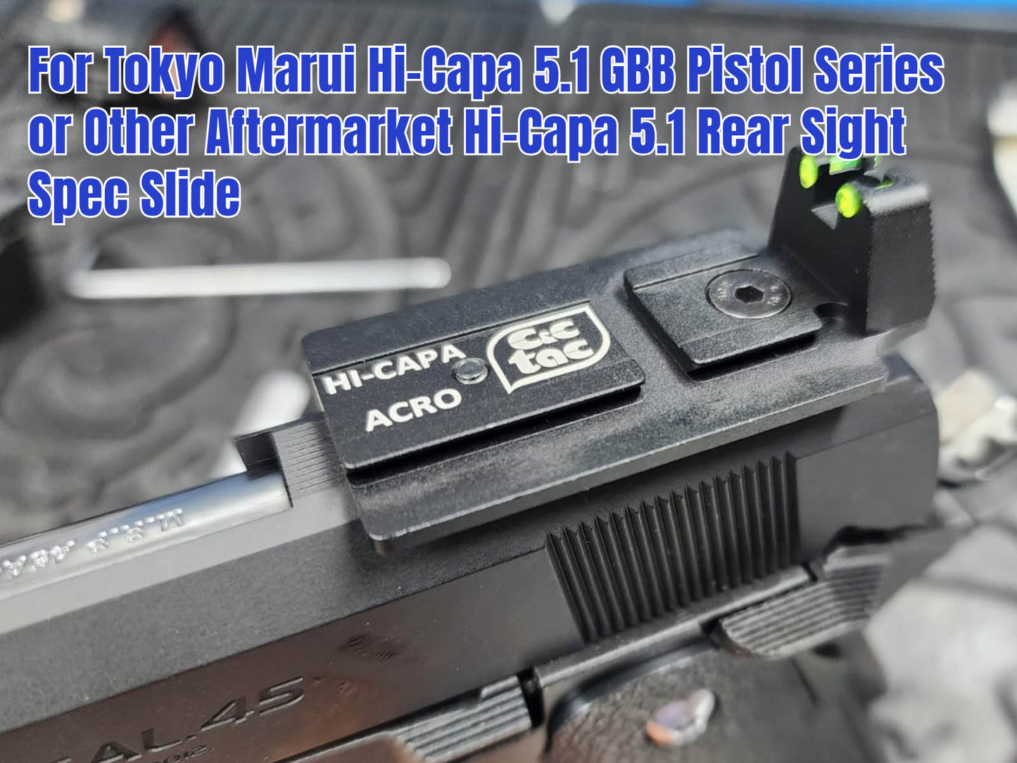 C&C Tac ACRO Adapter Plate Mount Sight Set For Marui TM Hi-Capa 5.1 GBBP Series