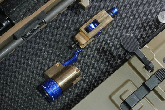 C&C BlueBrass Hop Up For Marui TM MWS GBB ( Chamber Base and Adjuster Set ) ( CNC Brass & Aluminum )