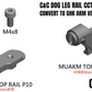 C&C Adapter Parts For CCT0147 Dog Leg AK Dust Cover TM AKM Ver. Convert To GHK AKM Ver. 3 GBB