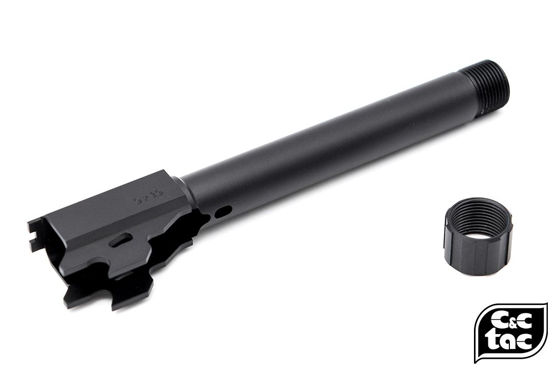 C&C Tac Threaded Outer Barrel 14mm CCW for SIG AIR / VFC M17 P320 GBBP ( Black )